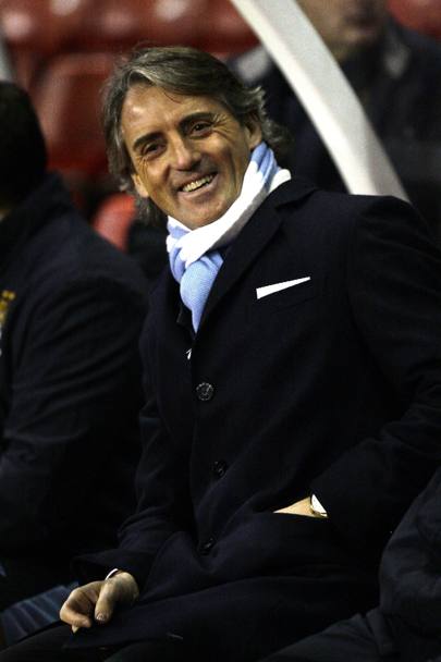 Nel 2009 Mancini lascia l’Italia per andare ad allenare il Manchester City. Resterà nel Regno Unito fino al 2013 (Epa)
